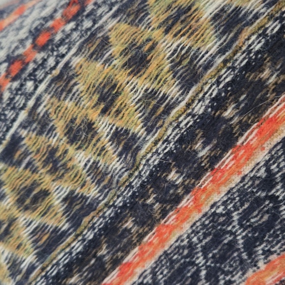 Anthropologie Angel Of The North Multicolor Sweater With Faux Fur Collar, Size M - Picture 5 of 6